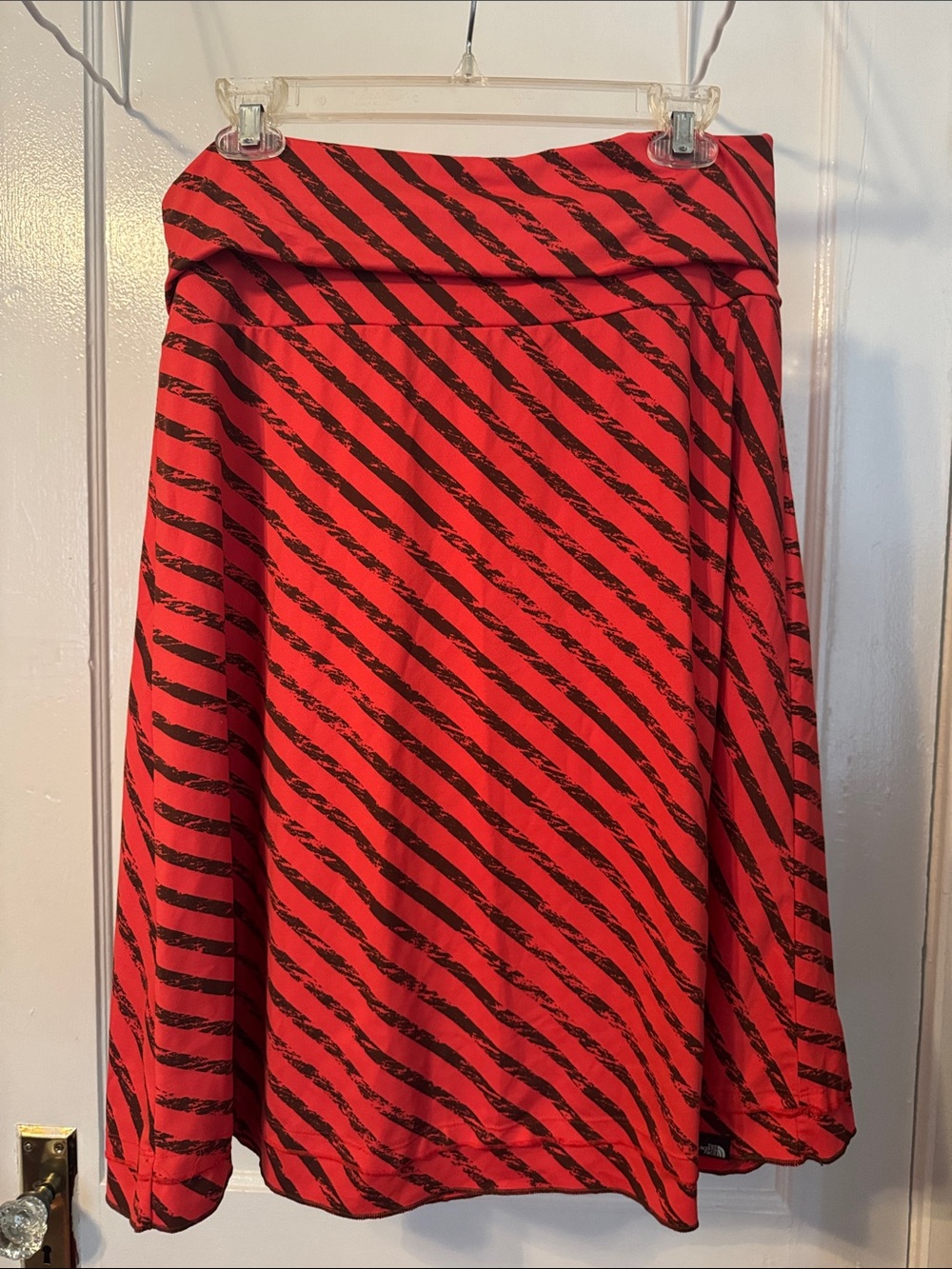 The North Face Red and Black Knit Skirt